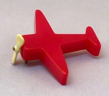 BP262 red bakelite airplane pin